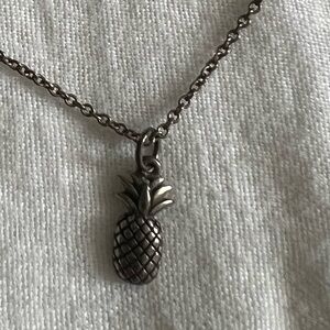Sterling Silver Mini Pineapple Pendant and Necklace